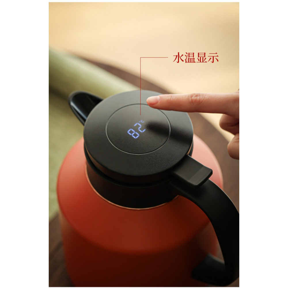 耐熱燜茶壺不銹鋼保溫水壺溫顯茶水帶過濾分離大容量家用泡茶悶壺-細節圖9