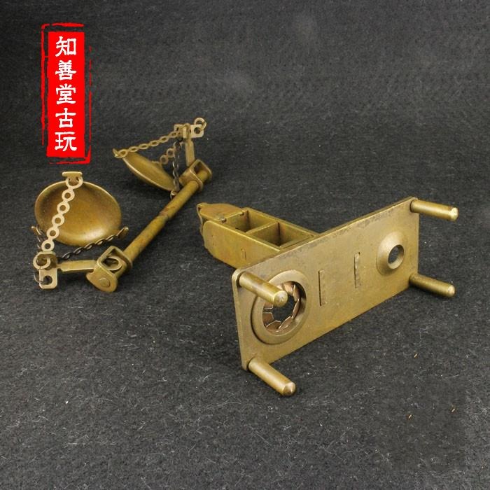 古玩雜項收藏 仿古純銅小稱精美全銅手工鑄造 天平公正稱擺件收藏-細節圖9