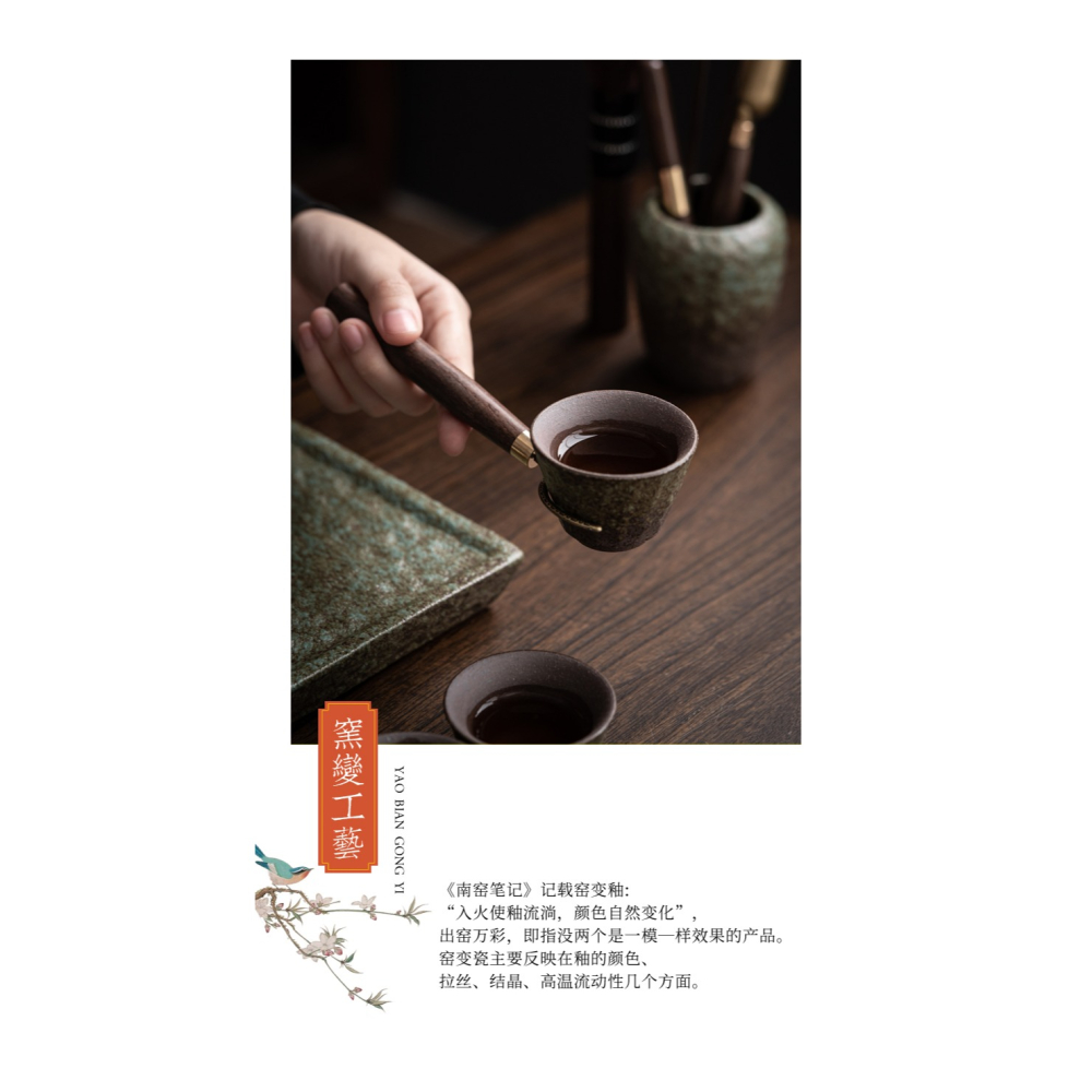 粗陶六君子套裝家用黑檀實木茶道6君子茶筒功夫茶具配件茶夾茶勺-細節圖7