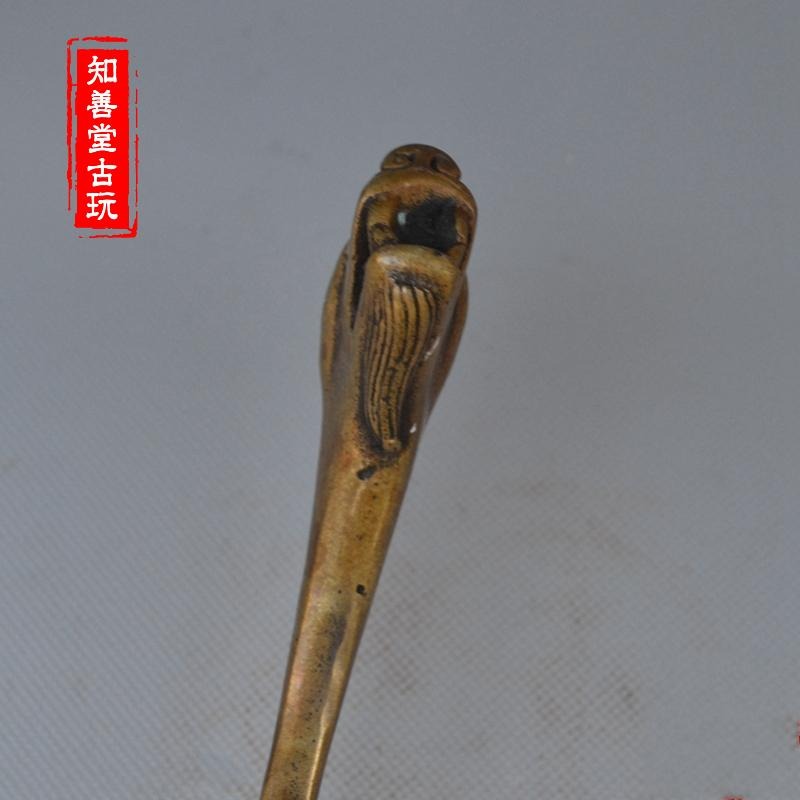 知善堂 仿古做舊古玩銅器雜項 商務禮品 家居裝飾 湯勺 飯勺 勺子-細節圖5