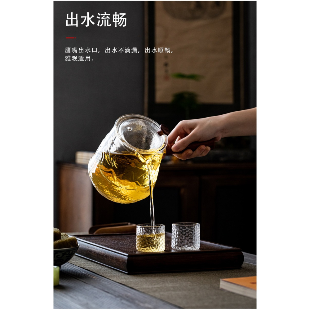 側把玻璃茶壺耐高溫加厚透明家用雙膽茶水分離蒸煮雙用煮茶壺套裝-細節圖10