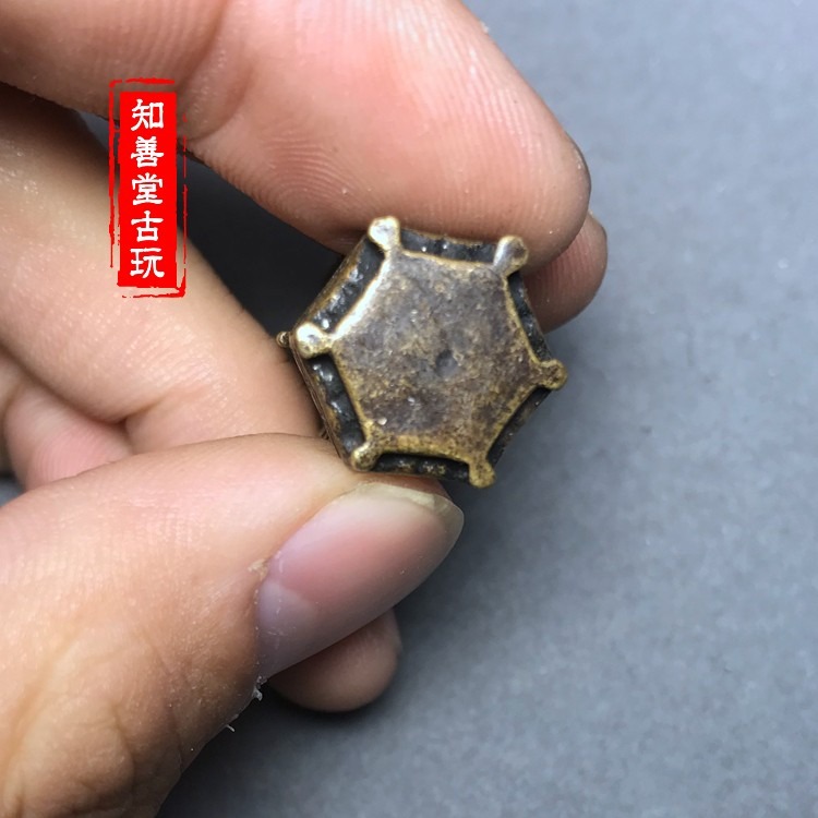 實心銅文昌塔小擺件黃銅寶塔手把銅鑰匙扣銅掛件仿古銅器銅微雕件-細節圖4