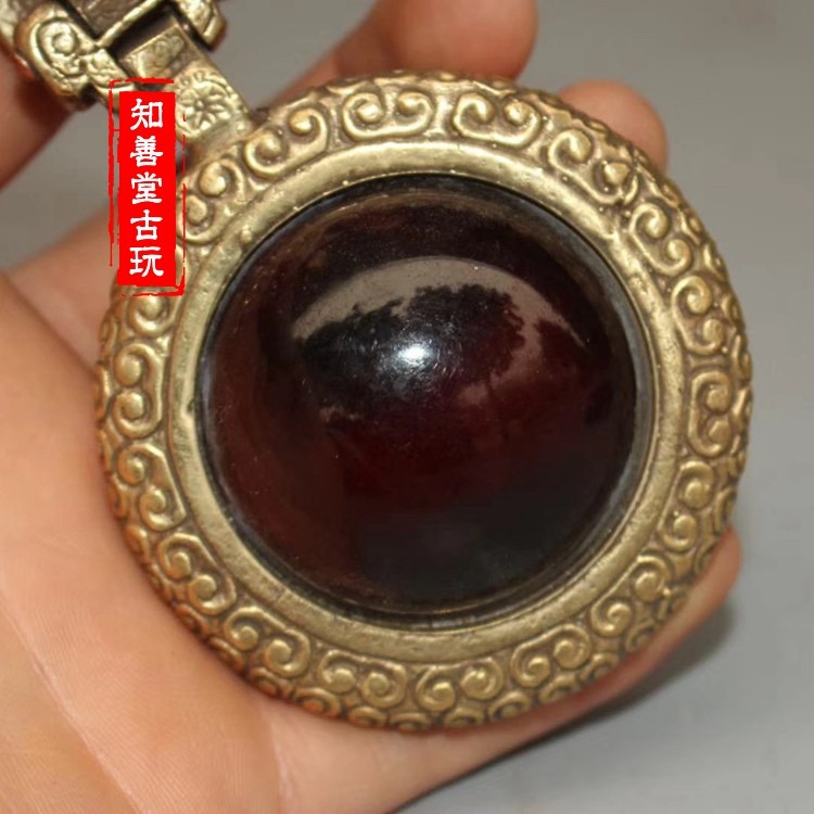 復古實心純銅鑲嵌鑰匙扣 純銅吊墜掛件 黃銅汽車鑰匙扣皮帶扣-細節圖8