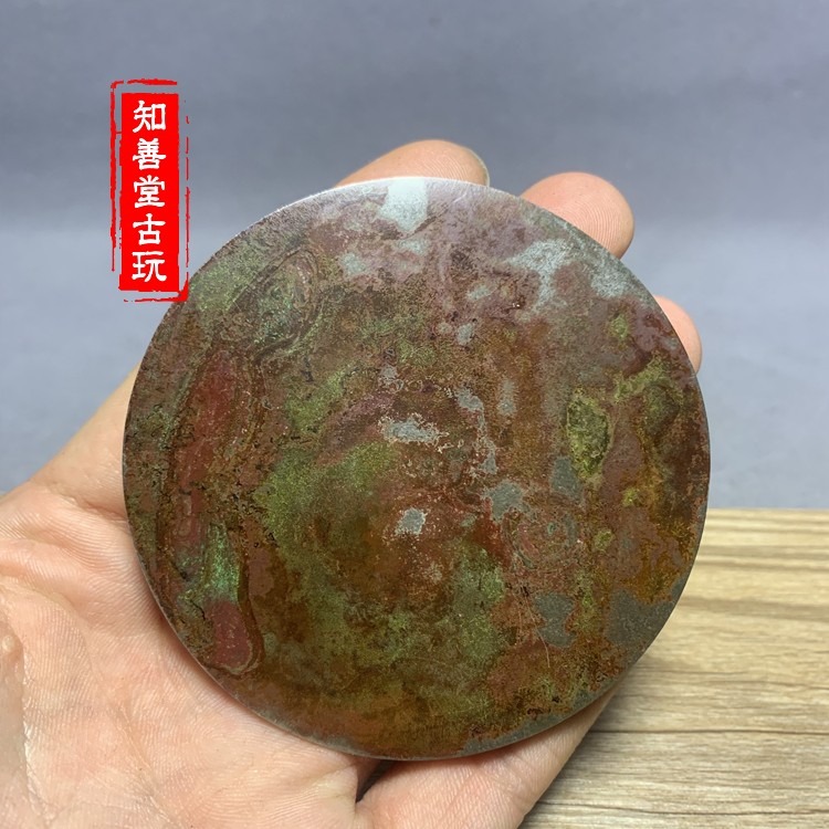 古玩古董青銅鏡海獸葡萄鏡唐鏡傳世包漿風水擺件仿古銅鏡包郵-細節圖7