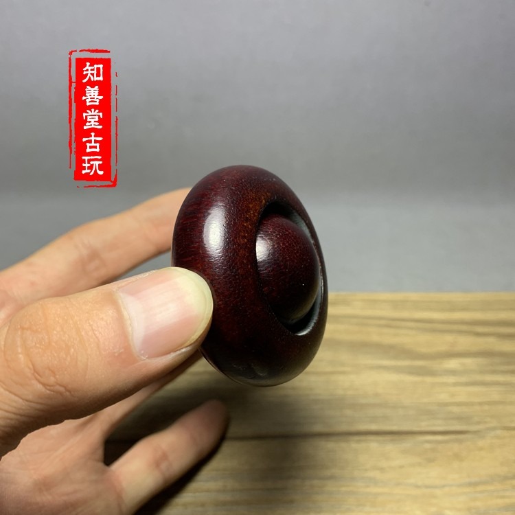 仿西藏老?牛角精雕時來運轉手把件老料原角老料手掌按摩器健身-細節圖5