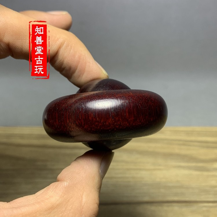 仿西藏老?牛角精雕時來運轉手把件老料原角老料手掌按摩器健身-細節圖8