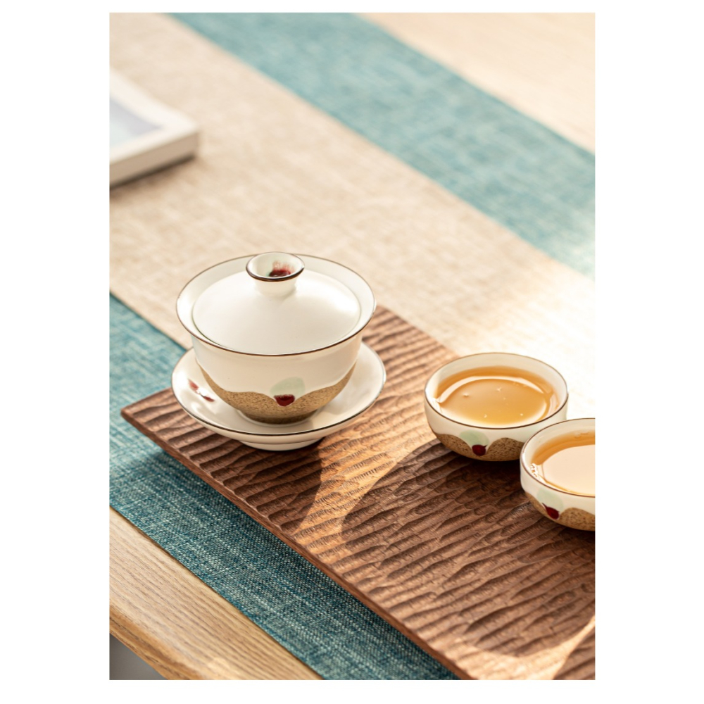 粗陶三才蓋碗單個防燙日式復古泡茶小蓋碗陶瓷不燙手蓋碗茶杯套裝-細節圖10
