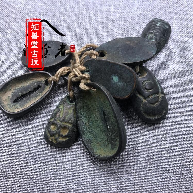 先秦古幣收藏 銅貝殼幣 鬼臉幣 鬼臉錢 戰國古錢幣 10枚1套 套裝-細節圖3