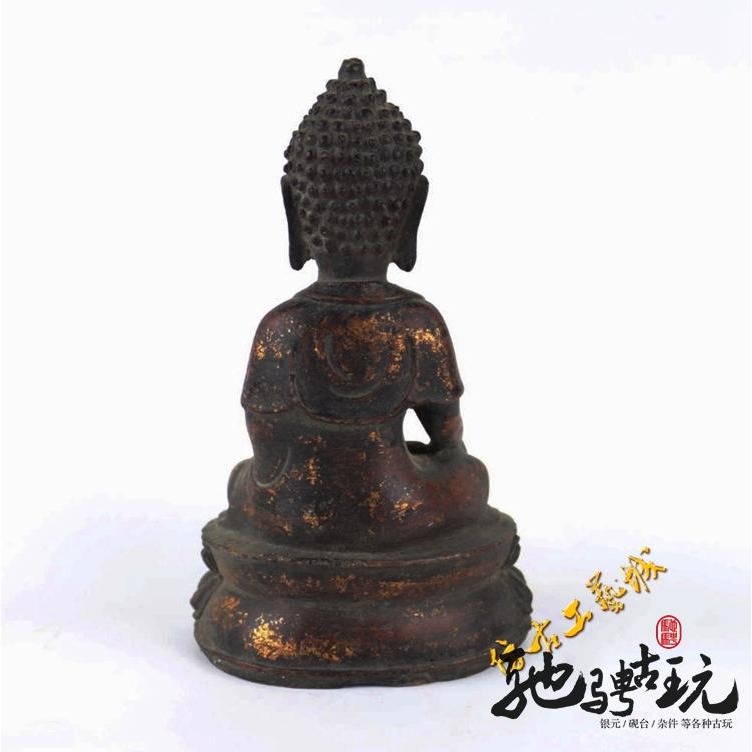 古玩雜項收藏古玩收藏鐵質鐵佛像貼菩薩像包漿老道仿古玩家如來佛-細節圖3