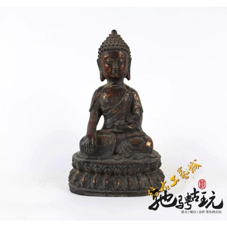 古玩雜項收藏古玩收藏鐵質鐵佛像貼菩薩像包漿老道仿古玩家如來佛-細節圖5