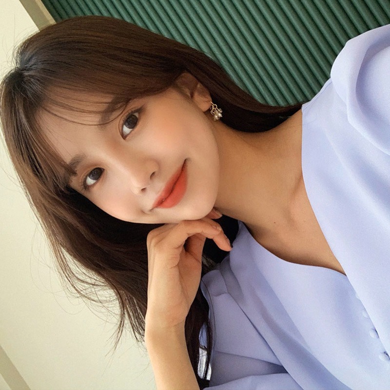 天然淡水珍珠耳環女氣質2019新款潮耳墜時尚優雅個性長款韓國耳釘-細節圖2