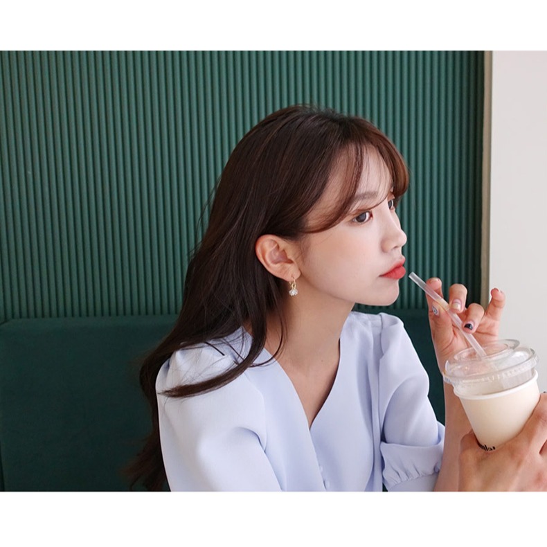 天然淡水珍珠耳環女氣質2019新款潮耳墜時尚優雅個性長款韓國耳釘-細節圖7