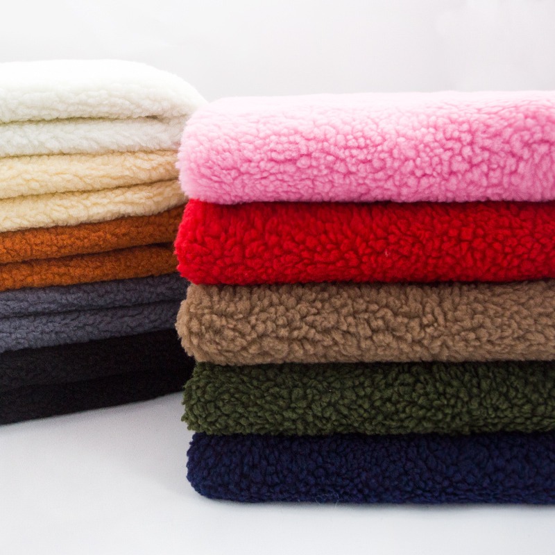 羊羔毛布料加厚秋冬外套里布毛絨鞋帽保暖裏襯服裝面料手工玩偶布-細節圖2