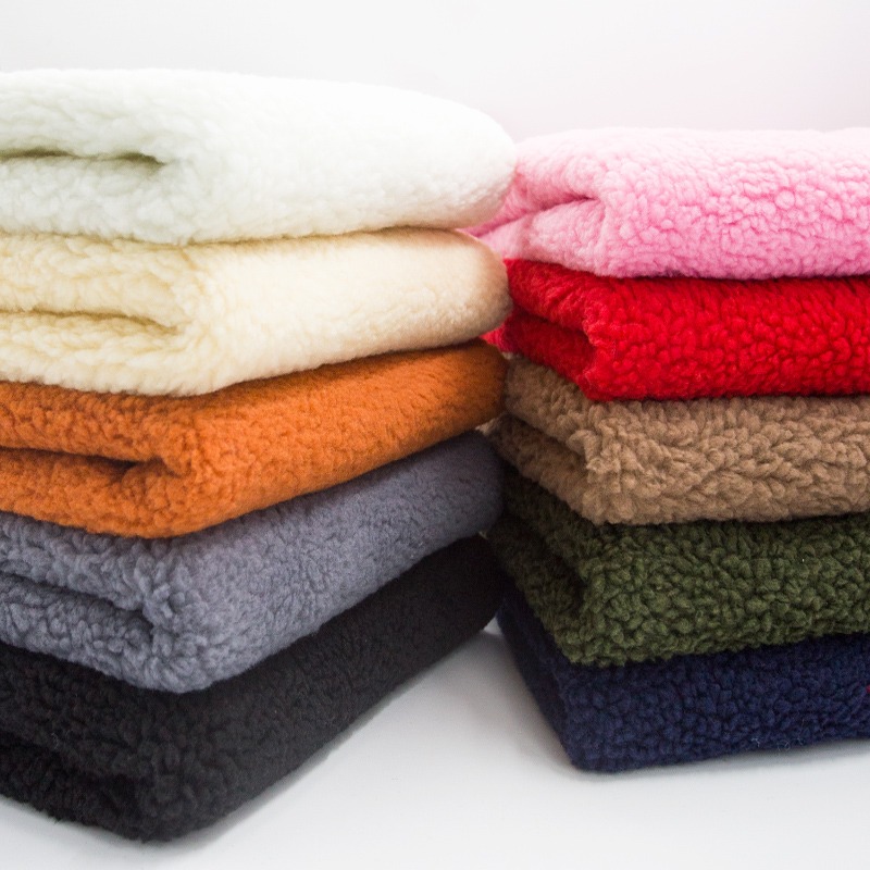 羊羔毛布料加厚秋冬外套里布毛絨鞋帽保暖裏襯服裝面料手工玩偶布-細節圖3