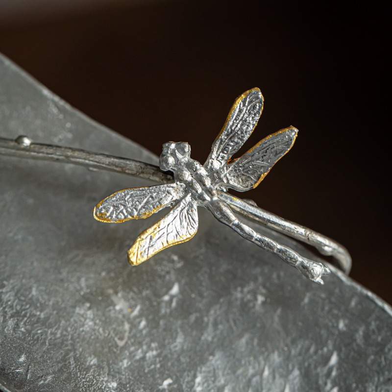 錫制香插線香爐臥香座日式禪意蓮花薰香爐香託擺件線香座茶道配件-細節圖5