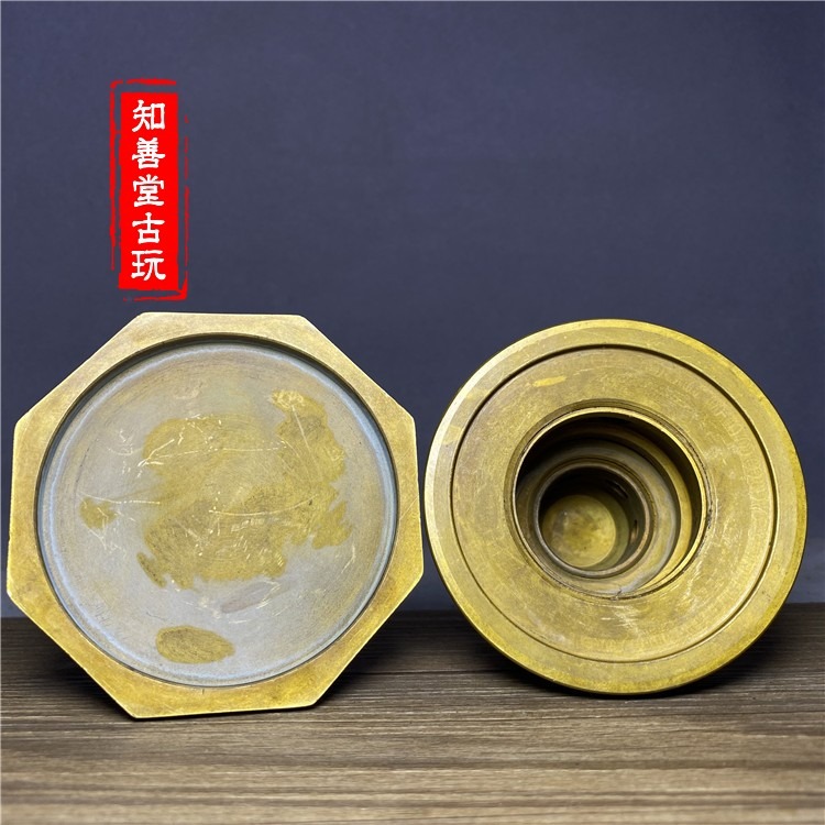 仿古創意黃銅天壇香爐 寶塔薰香爐擺件檀香爐香薰爐裝飾古玩收藏-細節圖4