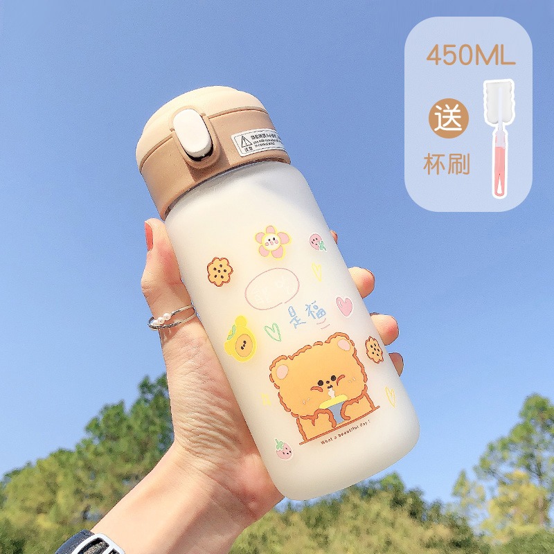 ins風夏季可愛吸管水杯小學生兒童上學專用女生高顏值玻璃杯杯子-細節圖7