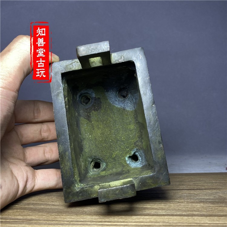 特價仿古黃銅盛鼎擺件鼎盛千秋四平八穩供奉香爐銅鼎古玩 青銅色-細節圖4