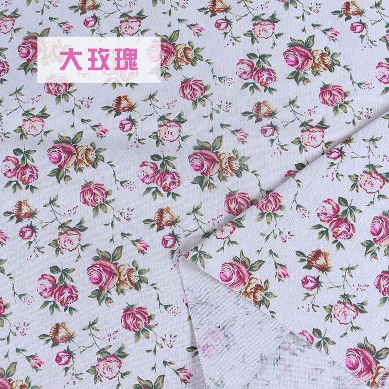 棉麻布料亞麻沙發布碎花桌布清新窗簾面料水果裝飾背景手工diy布-細節圖8