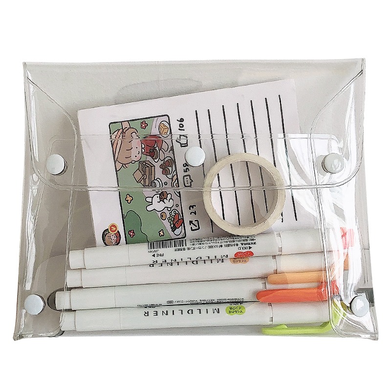 ins風透明小零錢錢包女迷你簡約鑰匙票據耳機收納包學生證件卡包-細節圖5