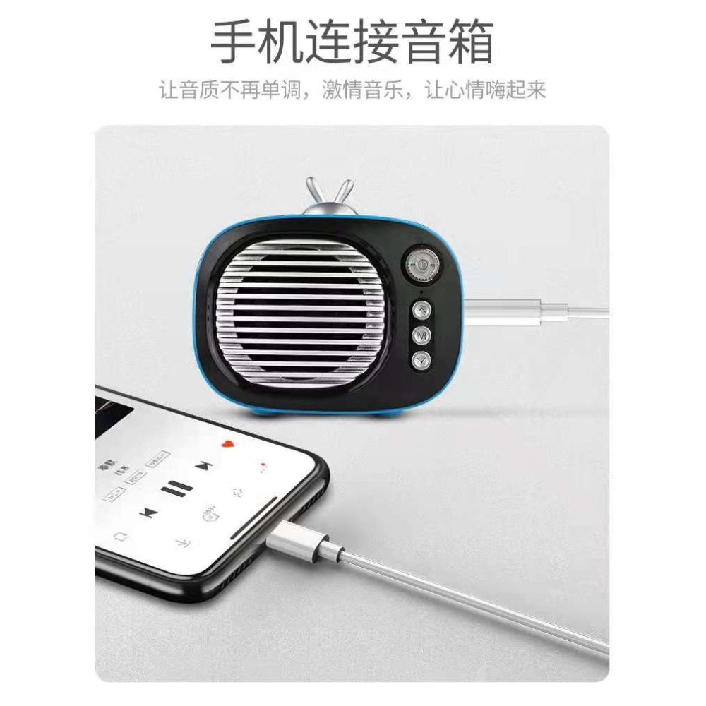 適用蘋果車載aux音頻線連接13轉換器汽車用電腦音響手機音箱聽歌3.5mm公對扁口iPhone7p/8plus/11pr-細節圖4