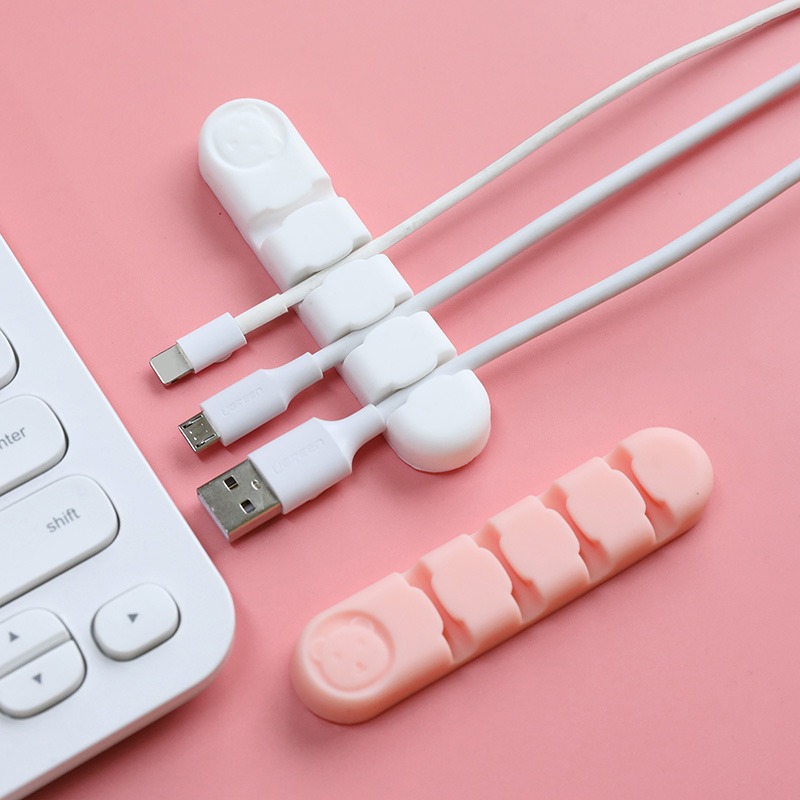 桌面數據線整理器學生宿舍創意收納神器充電線網線便攜固定夾卡扣-細節圖4