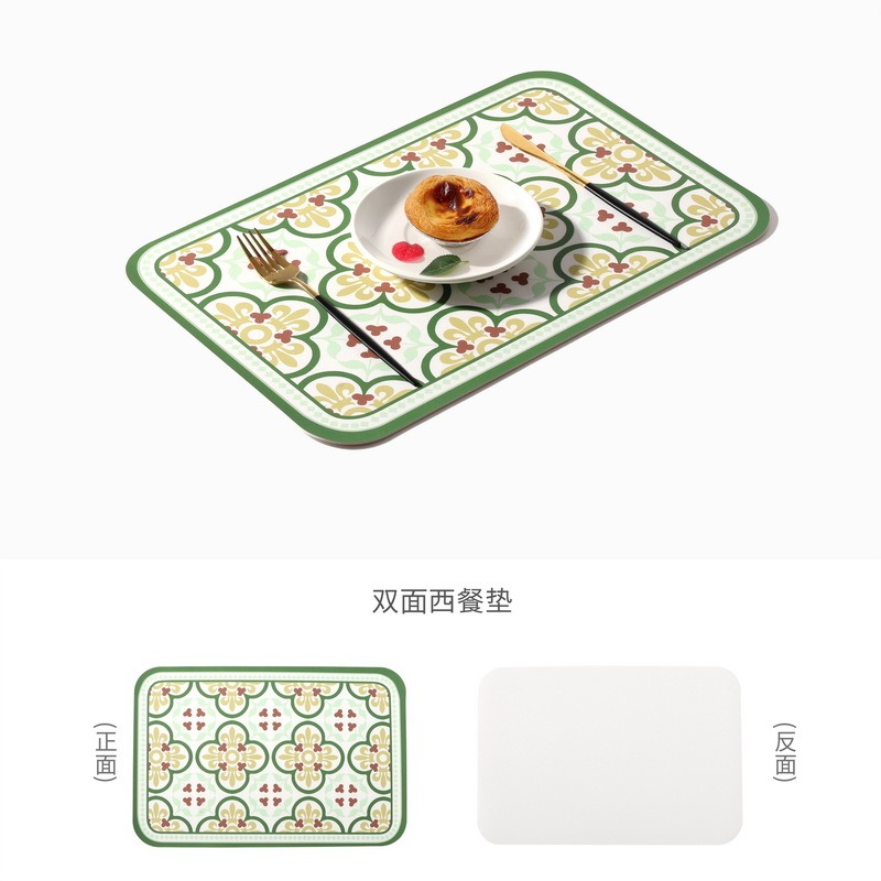 美式復古皮革輕奢餐墊碗墊家用防水防燙耐熱西餐墊杯墊隔熱墊墊子-細節圖6