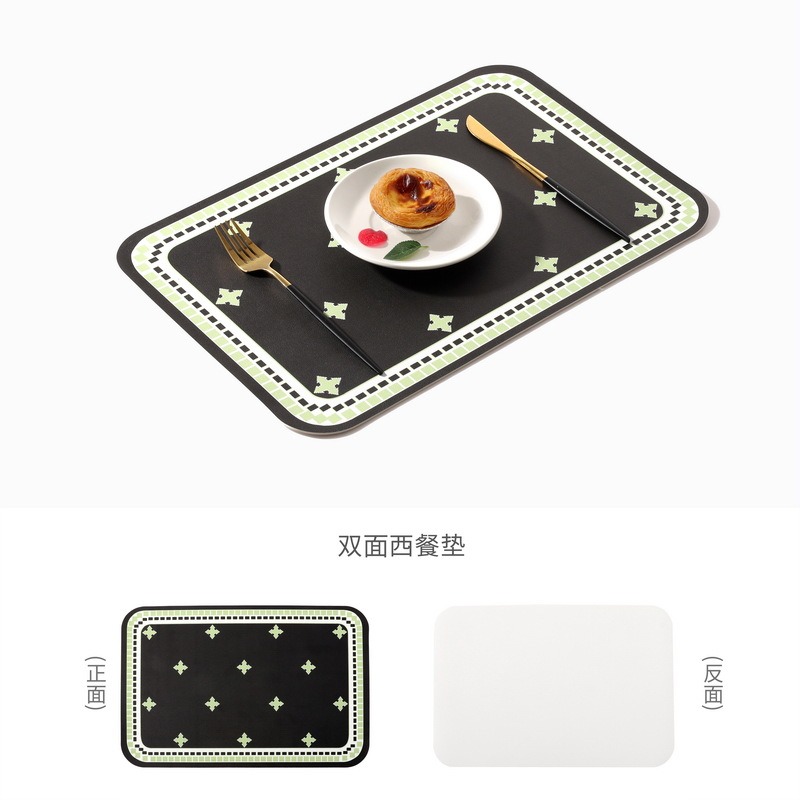 美式復古皮革輕奢餐墊碗墊家用防水防燙耐熱西餐墊杯墊隔熱墊墊子-細節圖7