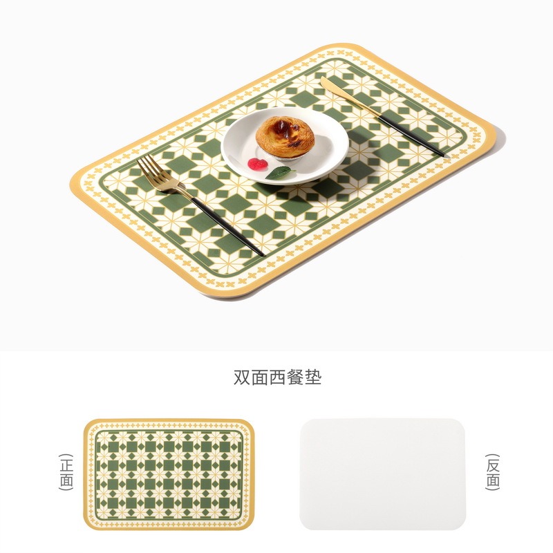 美式復古皮革輕奢餐墊碗墊家用防水防燙耐熱西餐墊杯墊隔熱墊墊子-細節圖9