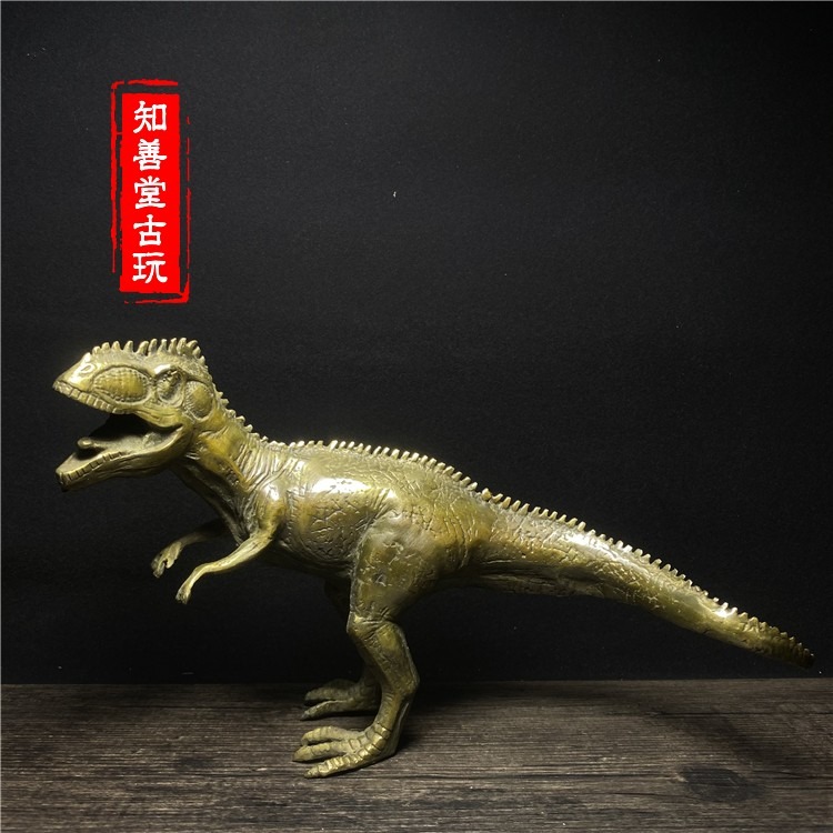 純銅恐龍擺件霸王龍恐龍銅家居裝飾工藝品擺設-細節圖6
