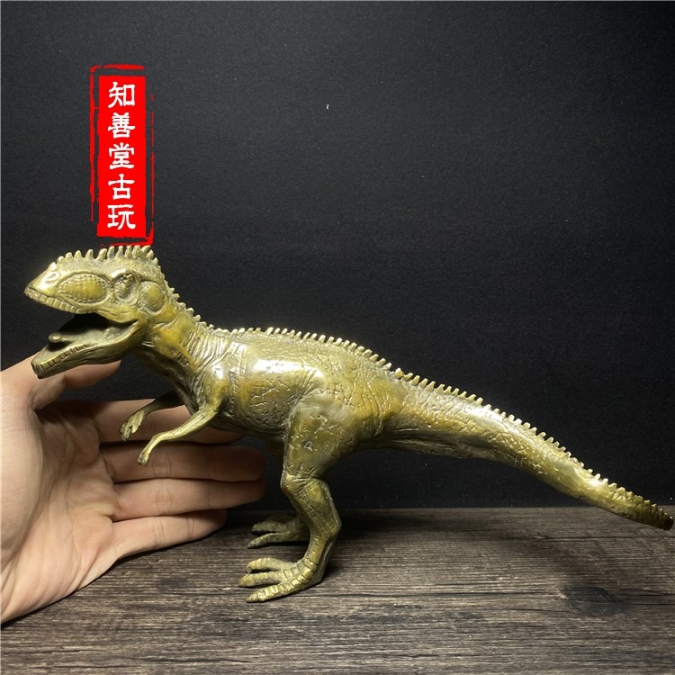 純銅恐龍擺件霸王龍恐龍銅家居裝飾工藝品擺設-細節圖7