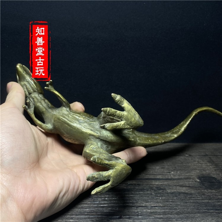 純銅恐龍擺件霸王龍恐龍銅家居裝飾工藝品擺設-細節圖9