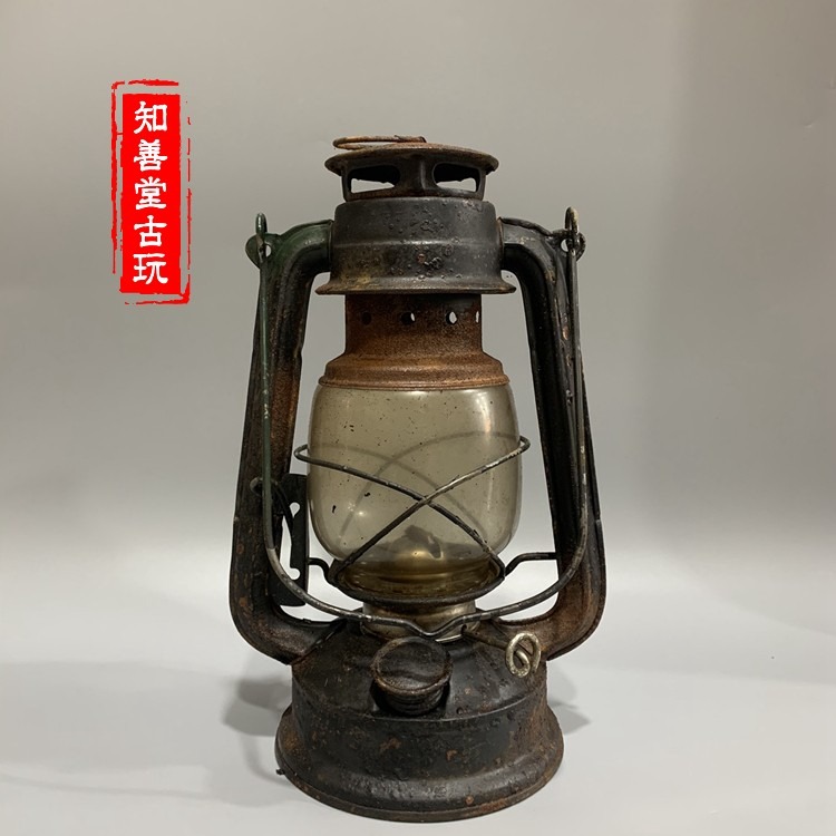 民俗懷舊老物件老煤油燈馬提燈老式罩燈古董老馬蹄燈復古裝飾擺件-細節圖6