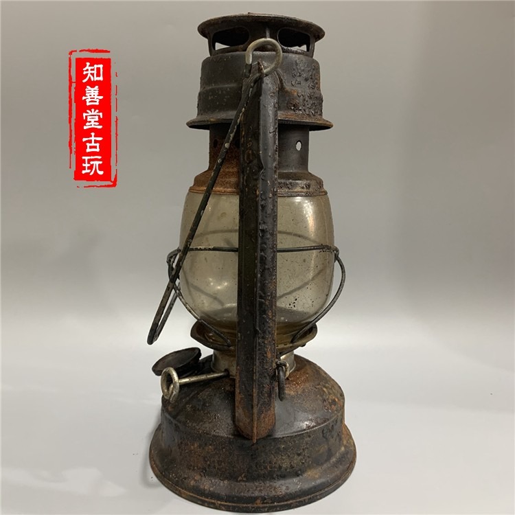 民俗懷舊老物件老煤油燈馬提燈老式罩燈古董老馬蹄燈復古裝飾擺件-細節圖9