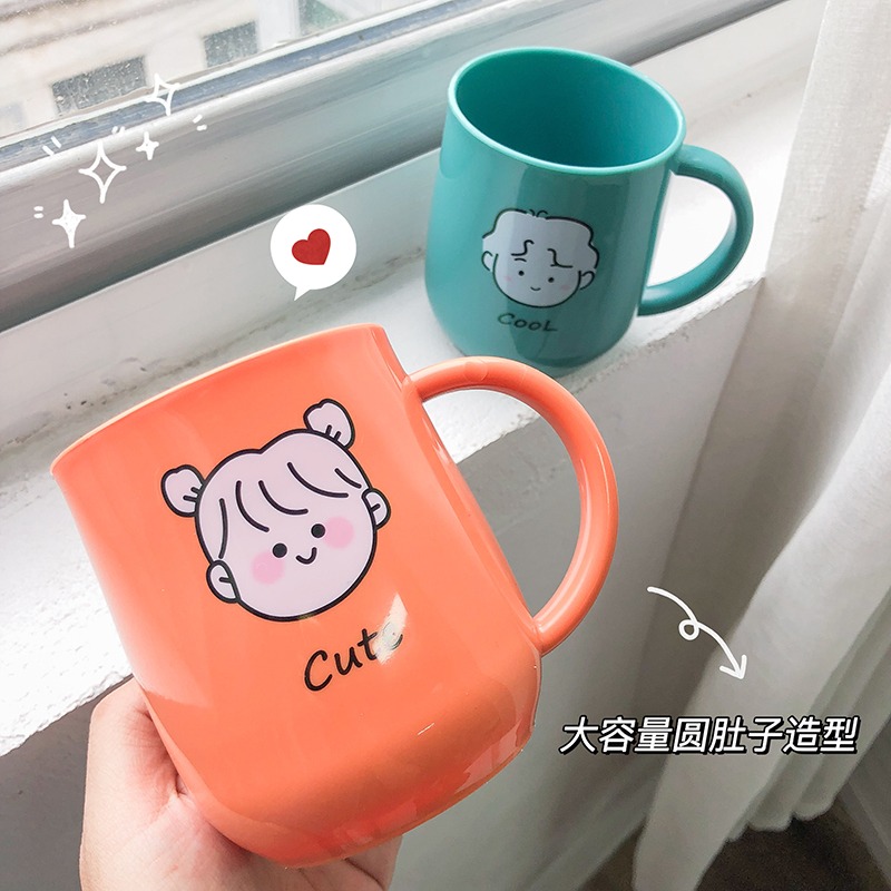 可愛卡通洗漱杯牙刷杯套裝情侶家用刷牙杯子學生創意塑料漱口杯-細節圖2