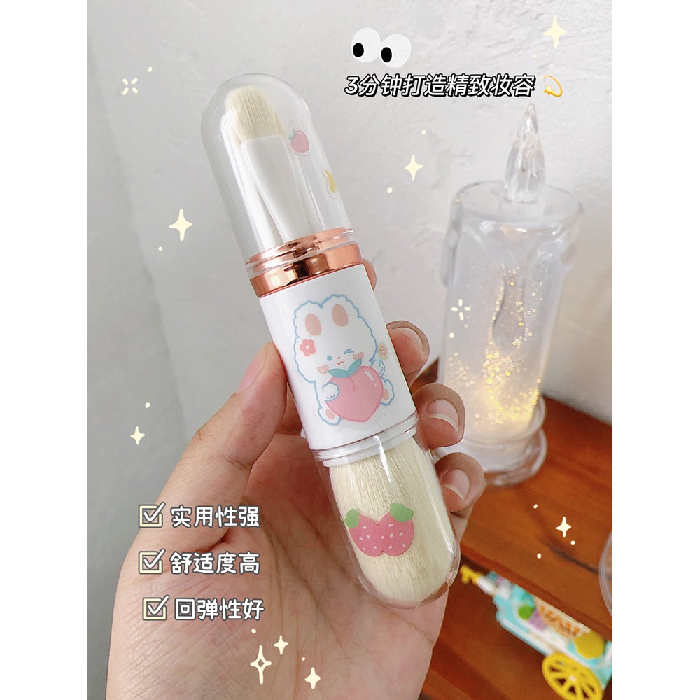 便攜伸縮多功能化妝刷套裝四合一眼影散粉刷子學生平價小紅書熱推-細節圖2