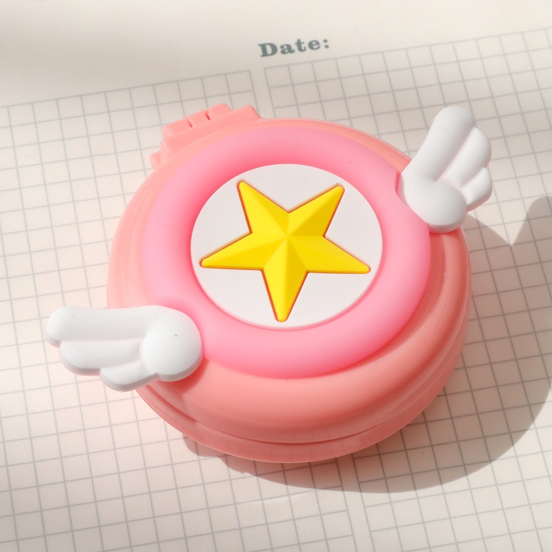 少女心氣囊梳可愛隨身便攜折疊梳子鏡子梳子兩用防靜電按摩氣墊梳-細節圖6