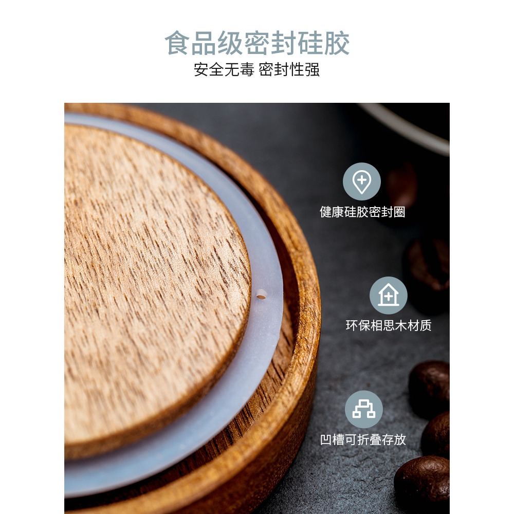 茶葉罐玻璃密封罐小瓶子透明帶蓋家用玻璃罐食品雜糧收納盒儲物罐-細節圖10