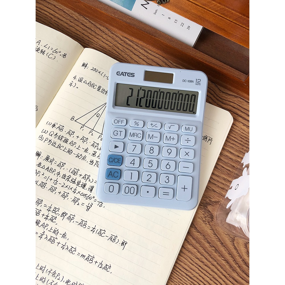 ins風簡約計算器財務辦公專用帶語音小型多功能計算機時尚商務款-細節圖5