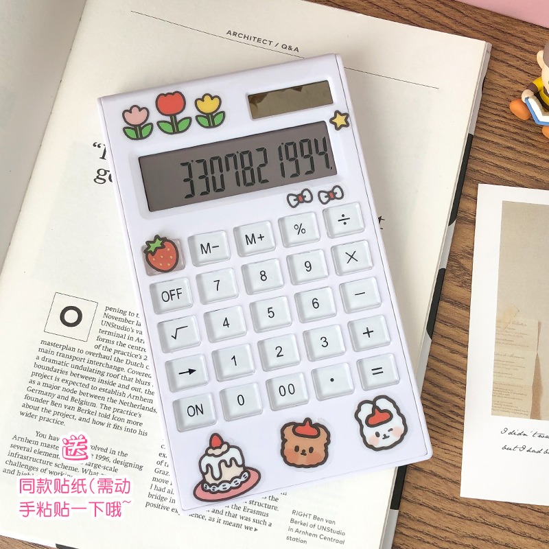 ins風簡約計算器財務辦公專用帶語音小型多功能計算機時尚商務款-細節圖6
