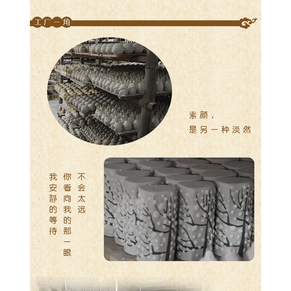 原創陶瓷手工首飾品中國風復古民族風可愛娃娃頭美人臉項鏈吊墜女-細節圖9
