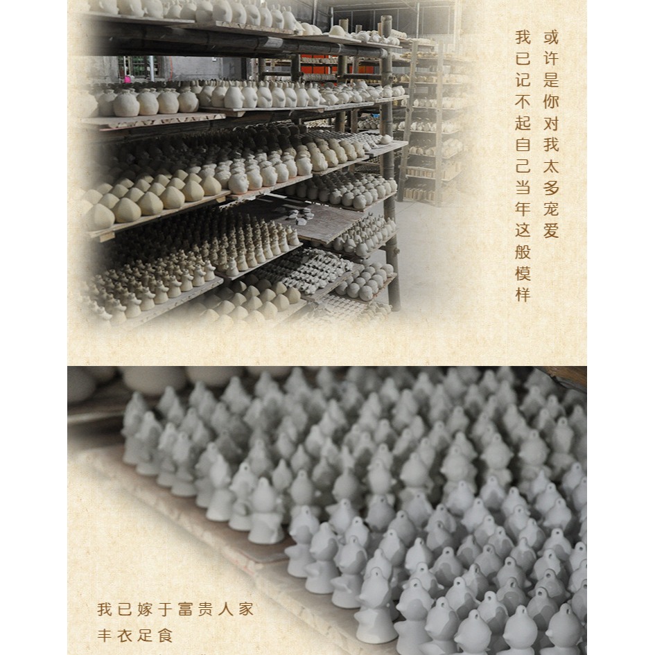 原創陶瓷手工首飾品中國風復古民族風可愛娃娃頭美人臉項鏈吊墜女-細節圖10
