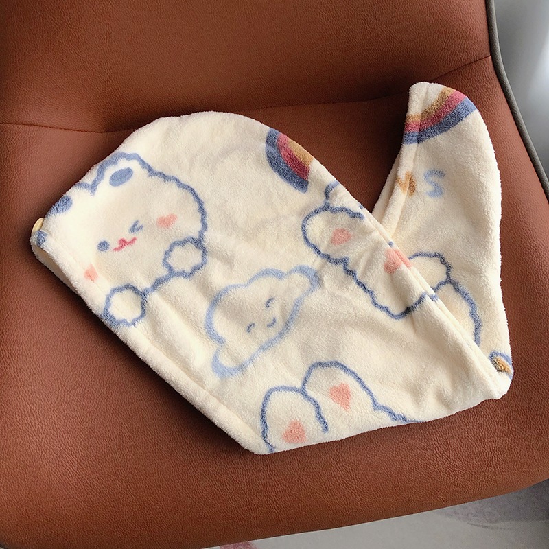 可愛印花浴巾家用吸水速幹珊瑚絨柔軟不掉毛浴袍可穿可裹洗澡毛巾-細節圖6