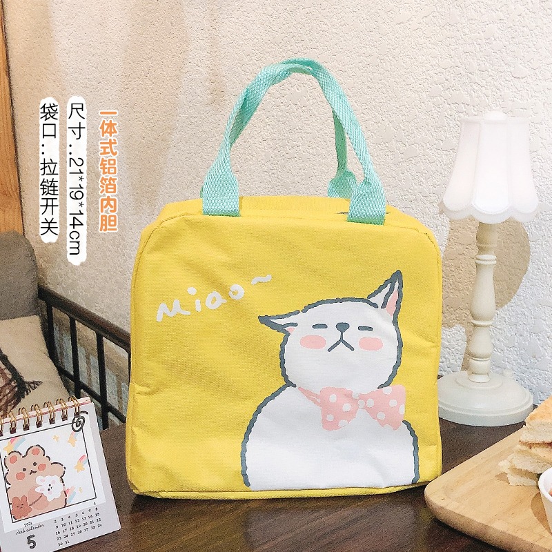 日系束口保溫包帆布袋子學生上班族便當包飯盒袋大容量抽繩收納袋-細節圖8