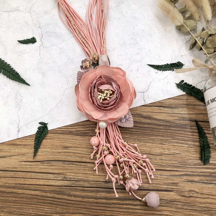 原創歐美復古度假花朵短款項鏈女氣質個性流蘇吊墜波西米亞配飾品-細節圖10