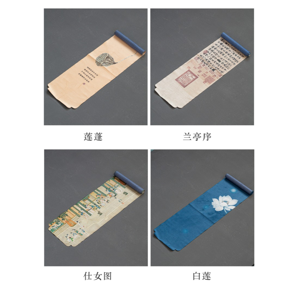茶席麻布禪意布藝手繪茶盤墊中式茶道桌旗輕奢風現代奢華茶幾桌布-細節圖9
