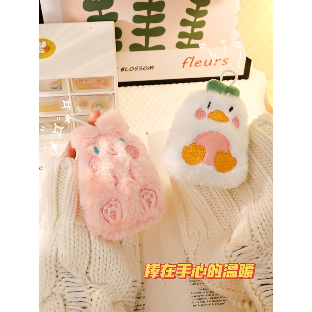 可愛毛絨暖手寶暖蛋替換芯自發熱迷你女生便攜口袋暖寶寶暖手神器-細節圖2