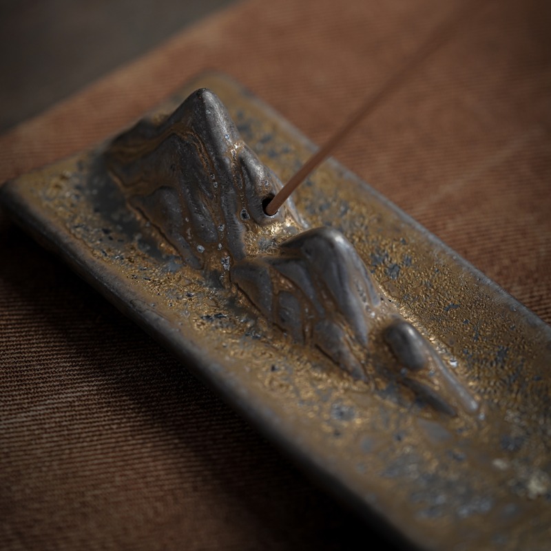 窯變陶瓷線香插創意線香爐家用室內日式復古禪意臥香爐沉香檀香插-細節圖4
