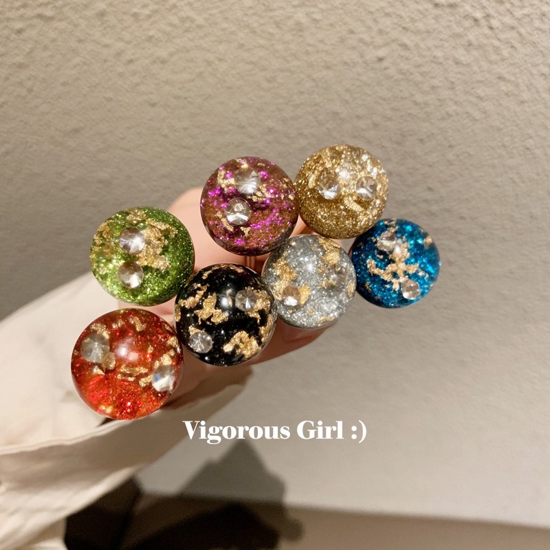 璀璨星空發簪ins日系簡約簪子 可愛少女盤發金箔發釵優雅頭飾品-細節圖3