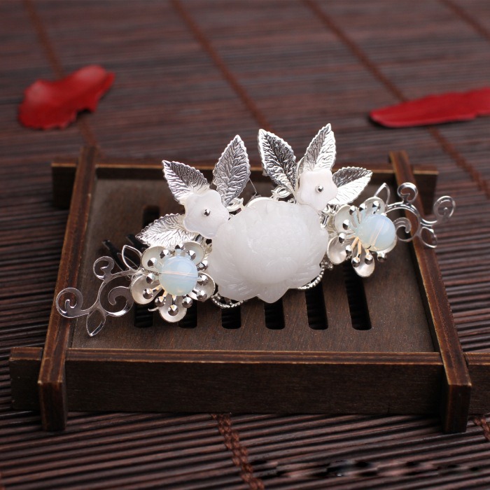 超仙古風漢服發飾頭飾套裝 女步搖流蘇百搭發冠頭冠古裝發釵配飾-細節圖2